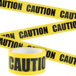 PE Warning Tape CAUTION Traffic Safety Yellow Background Black Lettering Printed