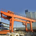 Heavy Duty Rail Mounted Double Beam Container Gantry Crane 50 Ton