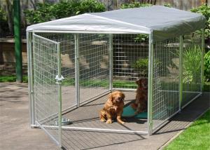 China Large Folding Pet Cage For Dog House / Metal Dog Crate Kennel With Gate wholesale