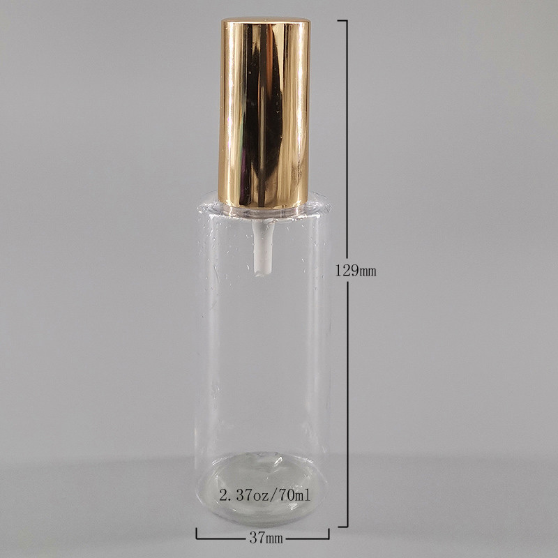 60ml 70ml Travel Spray Bottle with Golden Press Pump