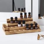 Multifunctional wooden 4-layer essential oil storage shelf display shelf