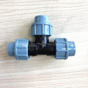 China Light Color Italy PP Compression Fittings Water Plastic 3 Way Tee Wall Thickness Pn10 on sale