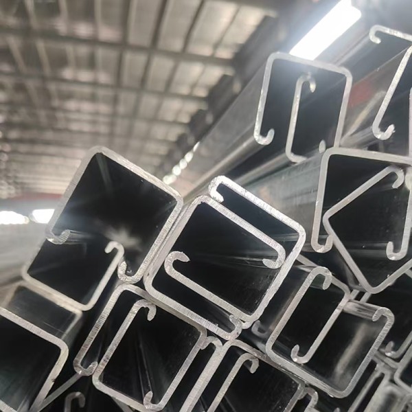 High Strength Solid C Strut Channel Zinc Coated For Solar Panel Mounting System