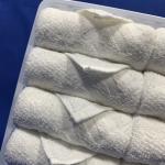 Bleached Jacquard Hand Towels