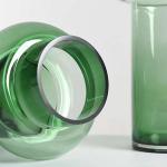 Green Transparent Decorative Crystal Flower Pots
