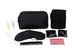 Practical Airline Amenity Kits Oxford Fabric Material Small Travel Kit Black