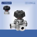316L SS 1.5inch 3 way Clamp Sanitary Diaphragm Valve for phamacy hygienic