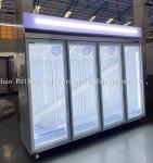 Supermarket Freezer 2000L Glass door Ice Cream Vertical Display Refrigerator
