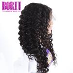 Pre Plucked 360 Lace Frontal Human Hair With Baby Hair Unprocessed Deep Wave