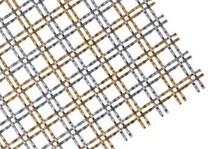 China Architectural Mesh Metal Fabric For Building Facades 21.5mmx50mm Aperture wholesale