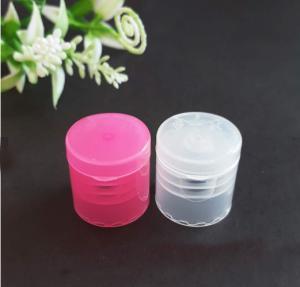 China Screw Type Plastic Flip Top Caps Non Spill Frosted For Cosmetic Bottle , 24 410 wholesale