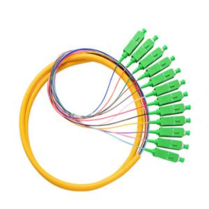 China G567 12 core lc singlemode fan-out optical fiber optic pigtail wholesale