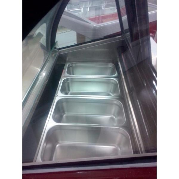 10 Containers Ice Cream Showcase Freezer With Danfoss Under Bottom