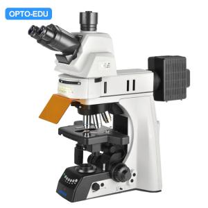 China OPTO EDU A16.1093-L Trinocular LED Upright Fluorescent Light Microscope Semi Auto wholesale
