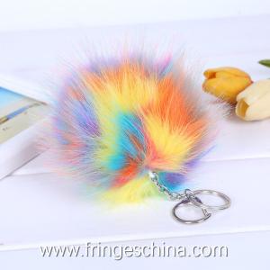China Wholesale Colorful Fake Fur DIY Pom Pom Ball For Handbag Costume Keychain Decoration wholesale
