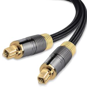 China 24K Gold Plated Toslink Cable 1m 2m 3m 5m 7.5m 10m Digital Audio Fiber Optical Cable Toslink Male To Male Optical Cable wholesale