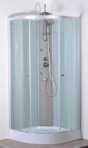 China Silver Profiles Replacement Curved Corner Shower Units Enclosed Shower Room wholesale