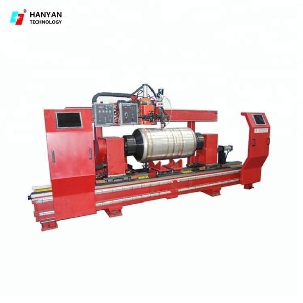 220V 380V Automatic Solar Water Heater Tank Welding Production Line Lathe