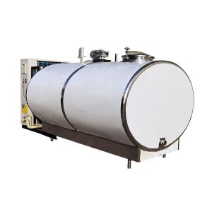 China Bulk Small 1000 Liter 2000l Stainless Steel Milk Cooling Tank Refrigerated wholesale