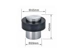 Round Shape Magnetic Door Holder Black Nickle Finish High Strength Construction