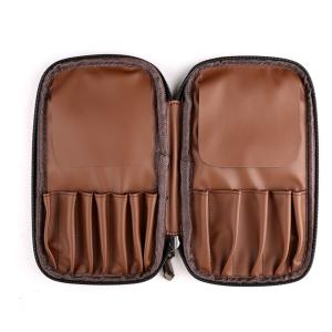 China Men'S PU Leather Shaving Kit Bag With Leather Hook wholesale