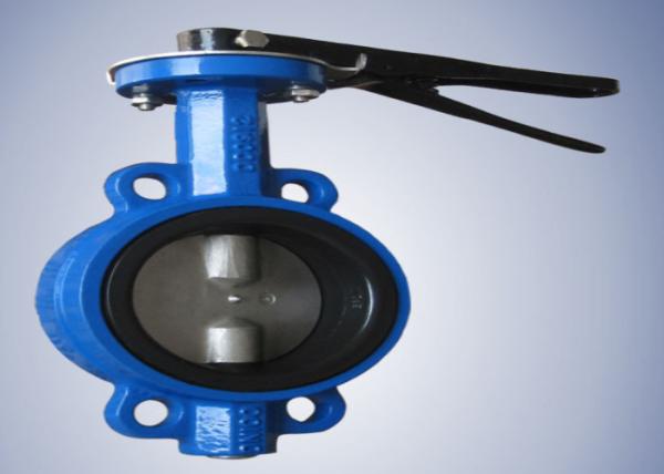 Anticorrosive Ductile Iron Butterfly Valve , Grey Pinless Butterfly Wafer Type