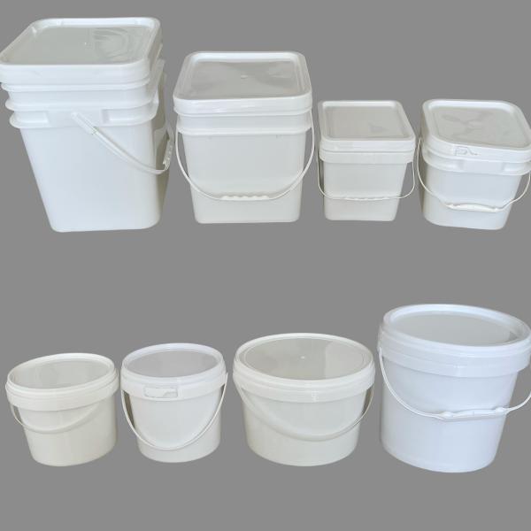 Silk Screen Printed 2 Gallon Plastic Bucket for Mineral Containers Custom Design