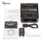 Portable Printing with Directly 80MM Black Wireless Inkless Blue Tooth Thermal