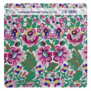 China Colorful Floral Embroidered Crochet Lace Fabric For Fashion Garment wholesale
