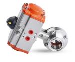 Sanitary Silver Stainless Steel 304 316 Pneumatic Welded/Clamp Butterfly Valve