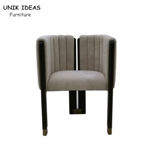 China Nordic Single Seat Sofa Chair Black Leather Velvet Three Legs UK-AC026 wholesale