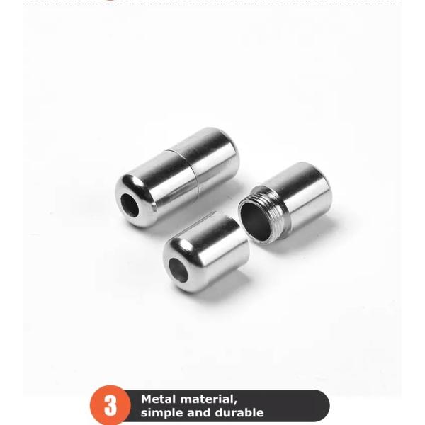 New Style Replacement Capsule Locks Fits 5mm Round Metal Screw Shoelaces
