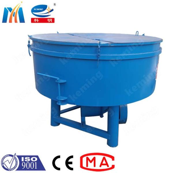 Low Noise Mixer KJW Series Concrete Pan Mixer Discharging In Anticlockwise