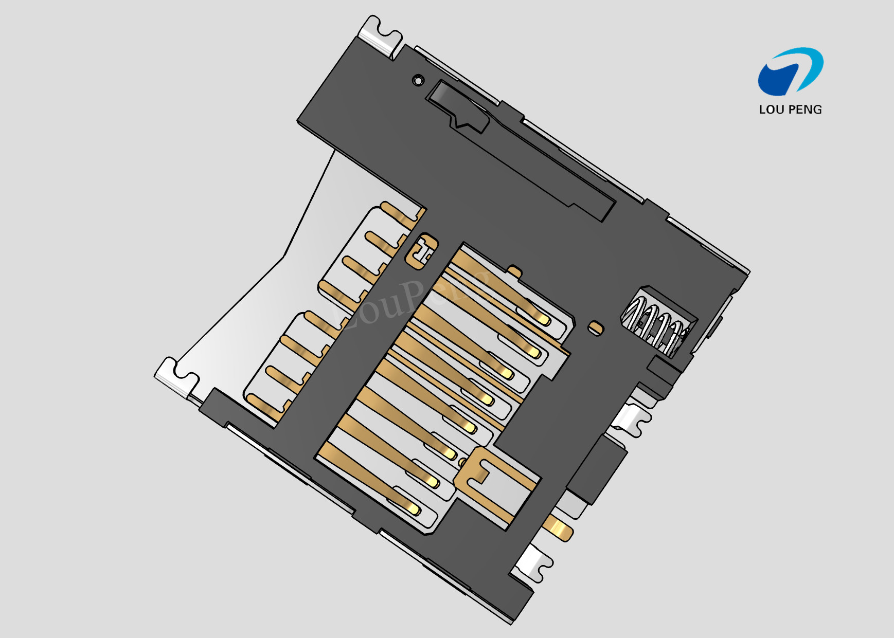 SD Card Connectors, Secure Digital Compatible Card, 8 Position, Surface Mount, Right Angle