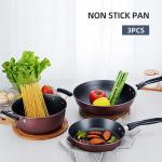 6 Pieces Red Cast Iron Cookware Set Nonstick Soup Pots For Kitchen