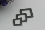 Novelty design triangle pattern gold & gunmetal zinc alloy metal logo plate for