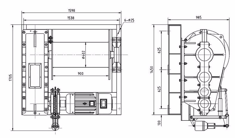 YT JM Slow Speed Electric Winch for lifting pulling Electric Control Box with Push Button