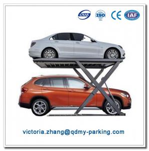 China Scissor Lift 2 Post Parking Lift Vertical Car Park Stacker Car Garage Lift for Basement on sale