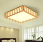 Natural wood living room lamp Japanese style led home ceiling light(WH-WA-35)