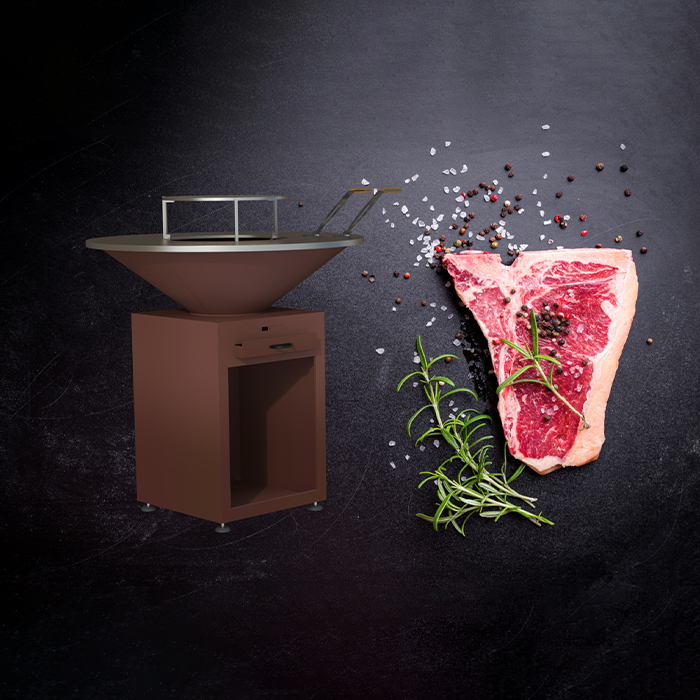 charcoal corten steel bbq grill