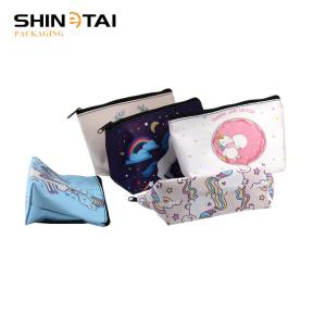 China Rainbow Custom Printed PU Makeup Bag Cosmetic Bag on sale