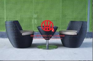 China Garden cozy furniture rattan coffee table and chair on sale