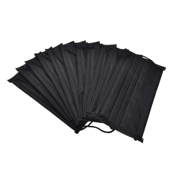 Comfortable Black Earloop Mask , Black Disposable Mask Without Any Stimulation