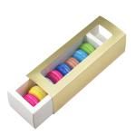 Handmade Drawer French Macarons Packaging CMYK Custom Chocolate Gift Box Folding