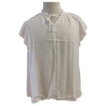 Butterfly Sleeve Wave Point Women'S Tie Neck Blouse