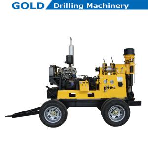 China Diesel Power High Efficiency Hydraulic Feeding Water Well Drilling Rig, Core Drilling Rig wholesale