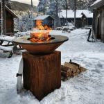 Customized Easy Removal Outdoor Corten Steel BBQ Grill For Performance