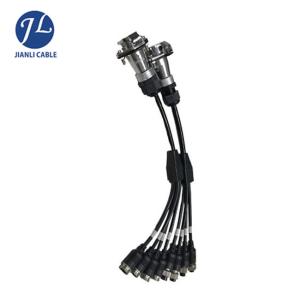 China 4M Metal 5 Pin M12 Plug Car Reverse Camera Cable wholesale