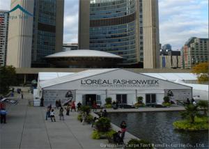 China Fabric Trade Show Tents Wooden Flooring Soft PVC Canopy Over 300 People wholesale