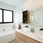 American Style 30 Inch Wall Mounted Bathroom Vanity Cabinet with Solid Wood